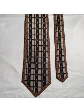 Vito Rufolo Men’s Tie Pure 100% Silk Abstract Pattern Italy